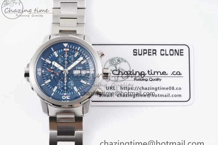 MIROTIME 0123 Aquatimer Chrono SS V6SF 1:1 Best Edition Blue Dial on SS Bracelet A Modern 7032